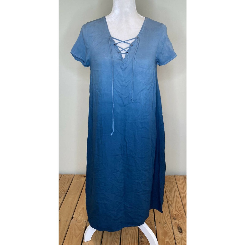 NWOT Spirit HWY Lace Up Ombré Midi Tunic Dress M